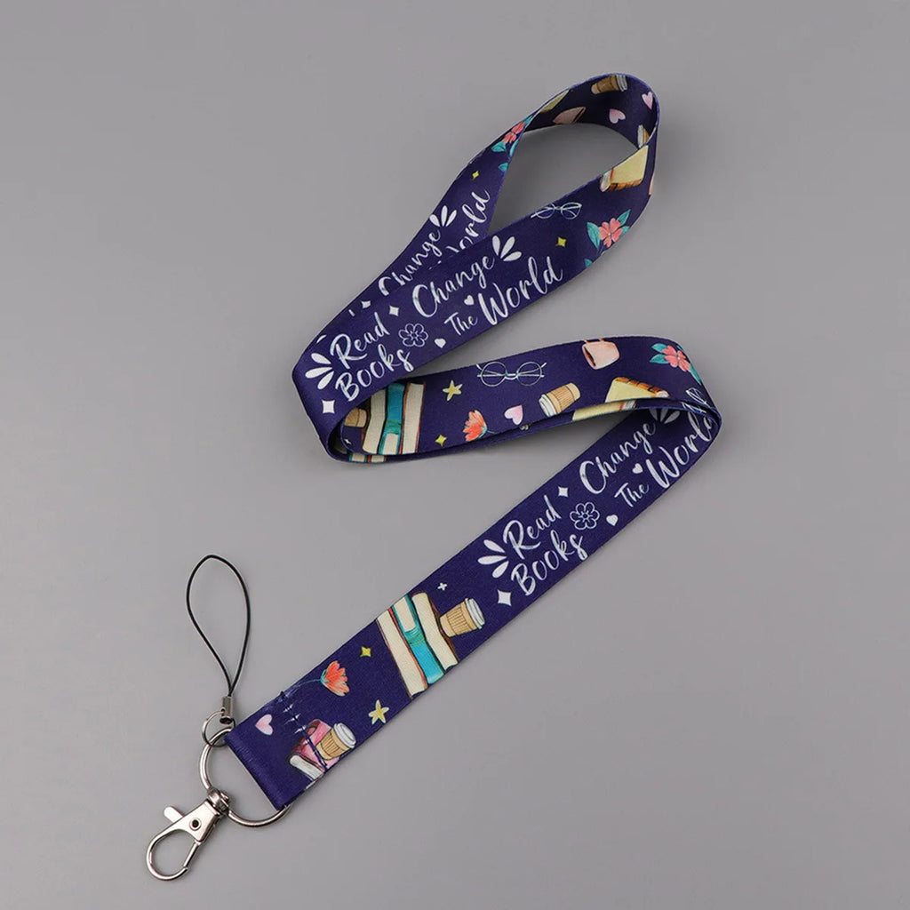 Keychains Neck Strap English Quotes Webbing Lanyard Key Neck Strap For Card Badge Gym Keychain Keyring Accessories Funny Gifts