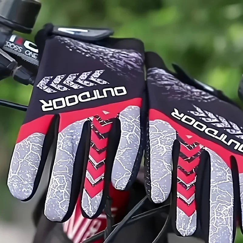 Men's outdoor sports gloves - Breathable and lightweight design, with adjustable wrist clasp, providing durable and reinforced p