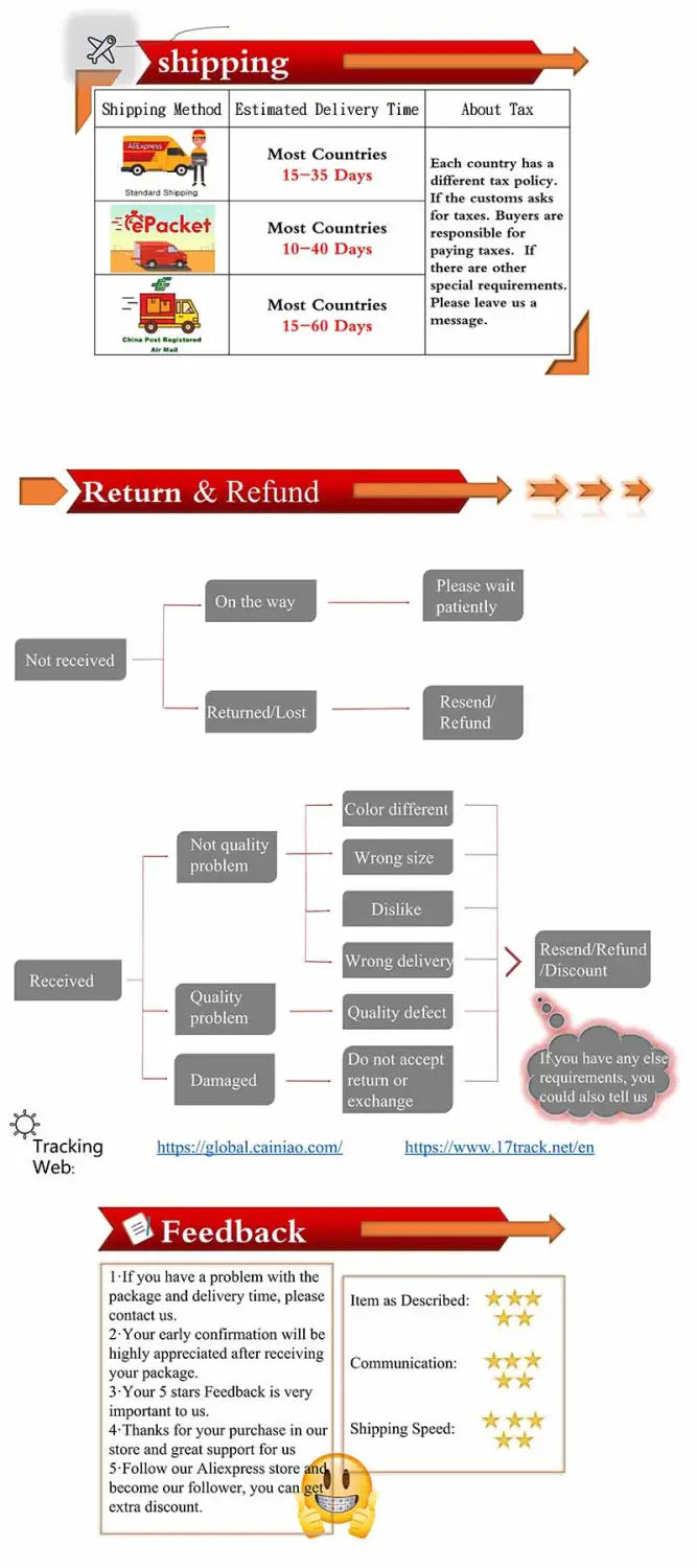 The image displays a shipping, return, and refund policy page for men high top leather casual sneakers from an online store.