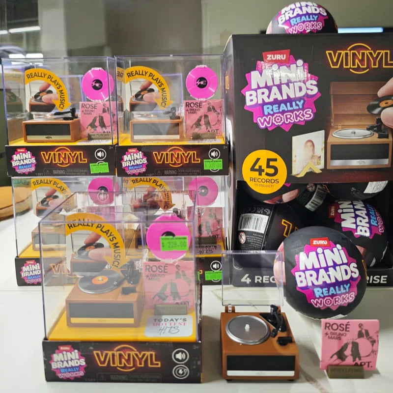 New Zuru Mini Brands Vinyl Surprise Ball Mini Playable Records Ideal Collectible Gift For Music Lovers Miniature Toy Ornament