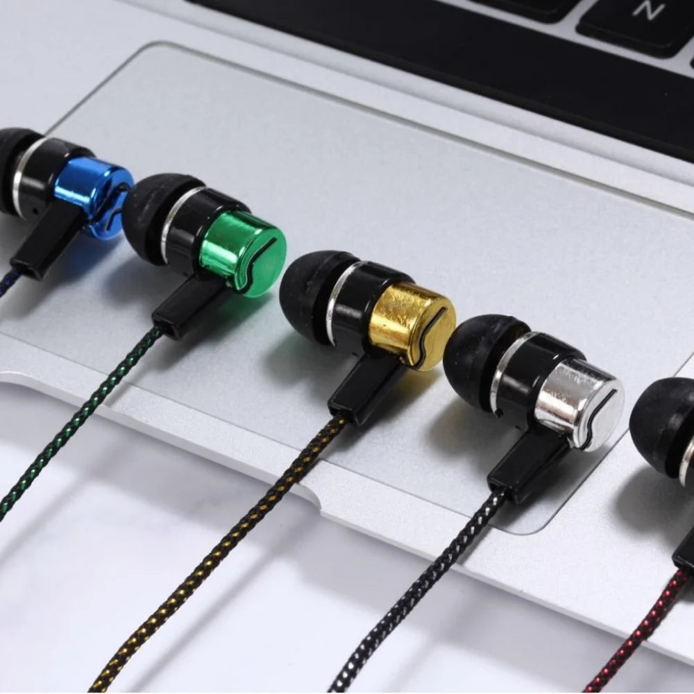 3.5mm Wired In Ear Earbuds Noise Isolating Deep Bass Stereo Headphones Universal Portable In‑ear Earphones for Mobile Phones