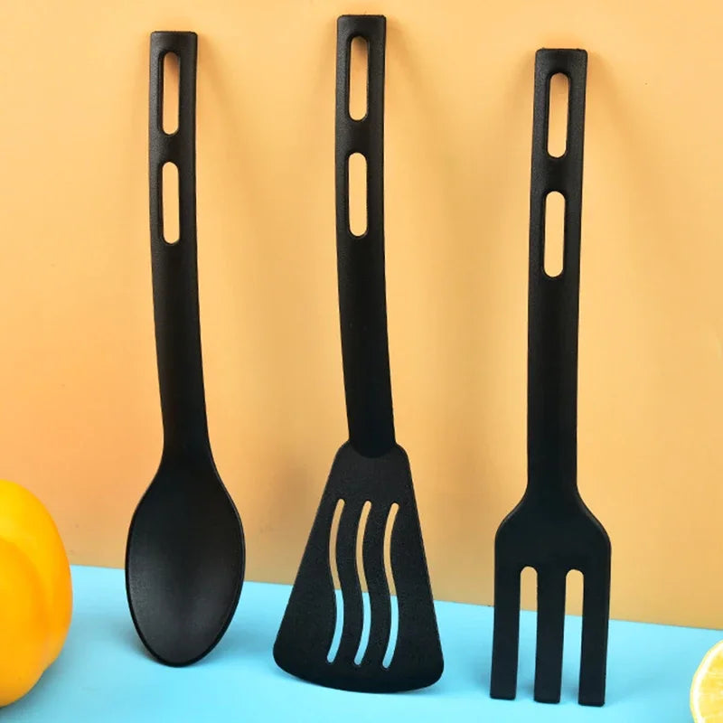 1/3PCS Nylon Kitchen Utensils Set For Kids Kitchen Cooking Tools  Slotted Turner Solid Spoon Fork Spade Fork Spoon Dinnerware