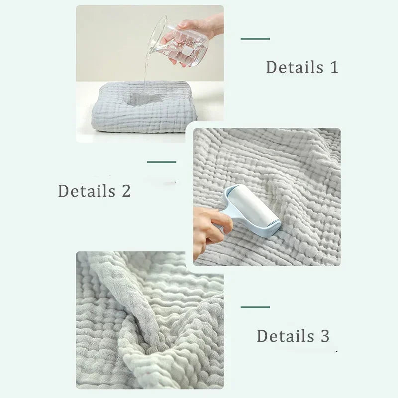 Baby Bath Towel Kids Swaddle Wrap Bedding 6 Layers Infant Gauze Receiving Blanket Pure Cotton Bubble Muslin Blanket 105*105cm