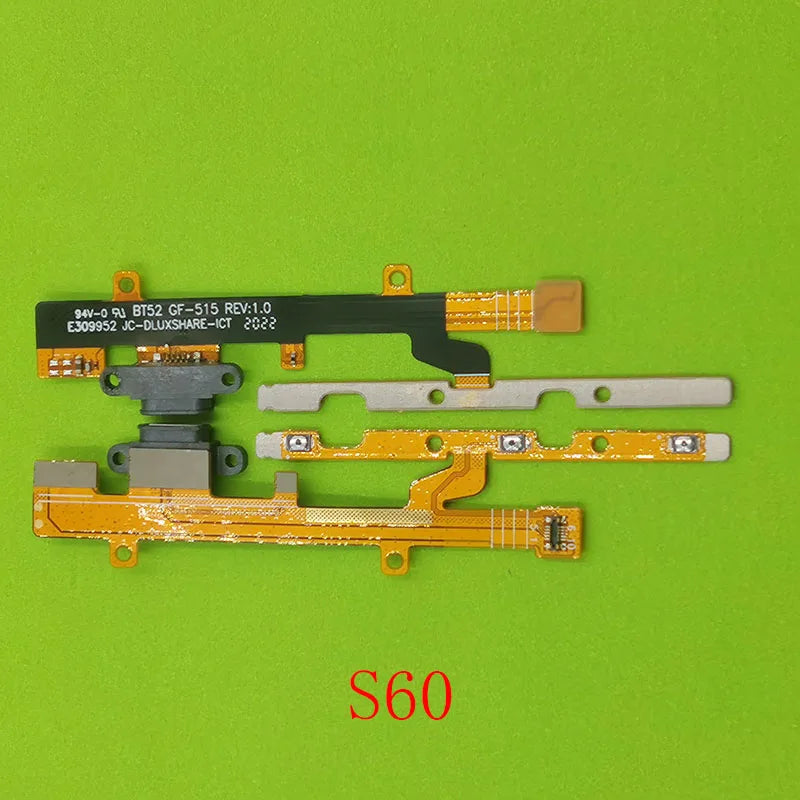 USB Charging Charger Jack Port Connector Board For Caterpillar Cat S41 S42 S52 S62 Pro S61 S60 Power Volume Up Down Flex Cable
