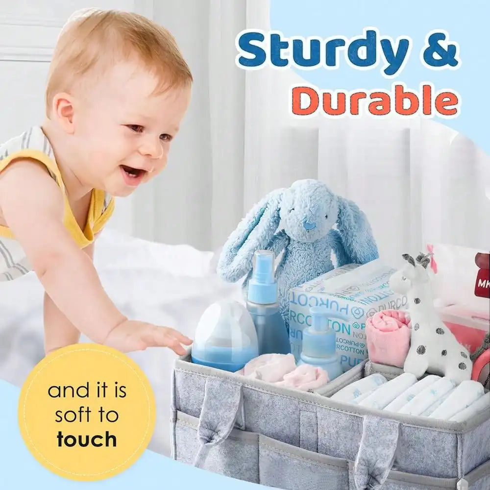 Diaper Caddy Organizer for Baby Essentials, Newborn Essetials Must Haves, Baby Registry Search and Other Baby Stuff