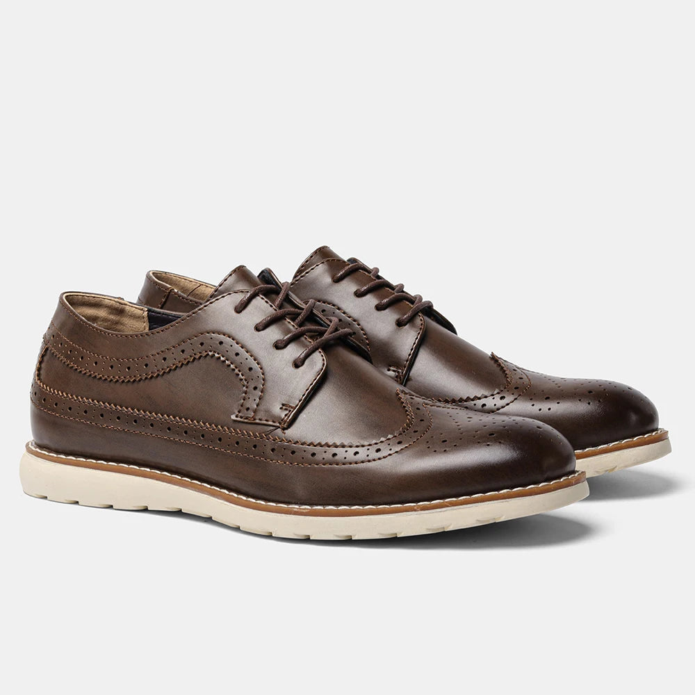 Men's 2026 Fashion Leather Shoes Brand Comfortable Luxury Footwear Trendy Elegant Men's Footwear