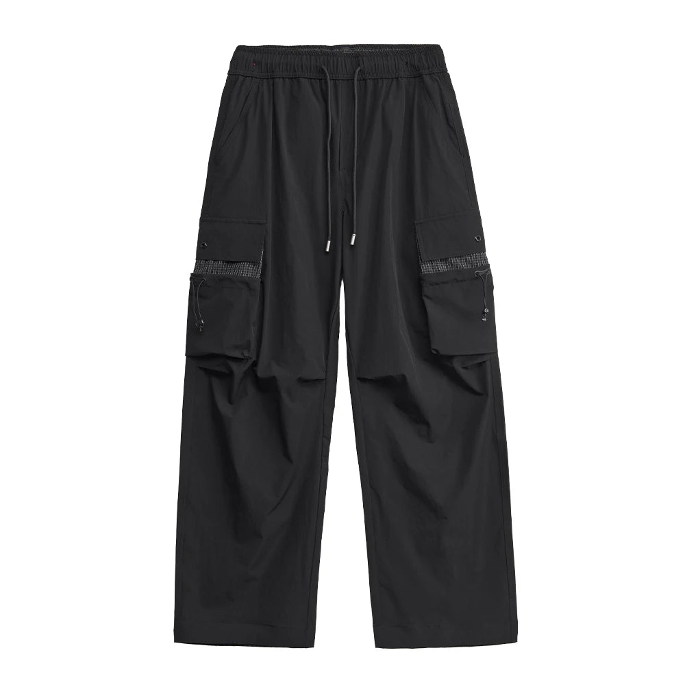 Casual Pants Men's New 2026 Spring High-end Trend Straight Workwear Paratrooper Pants Sports Quick-Drying Casual Pants