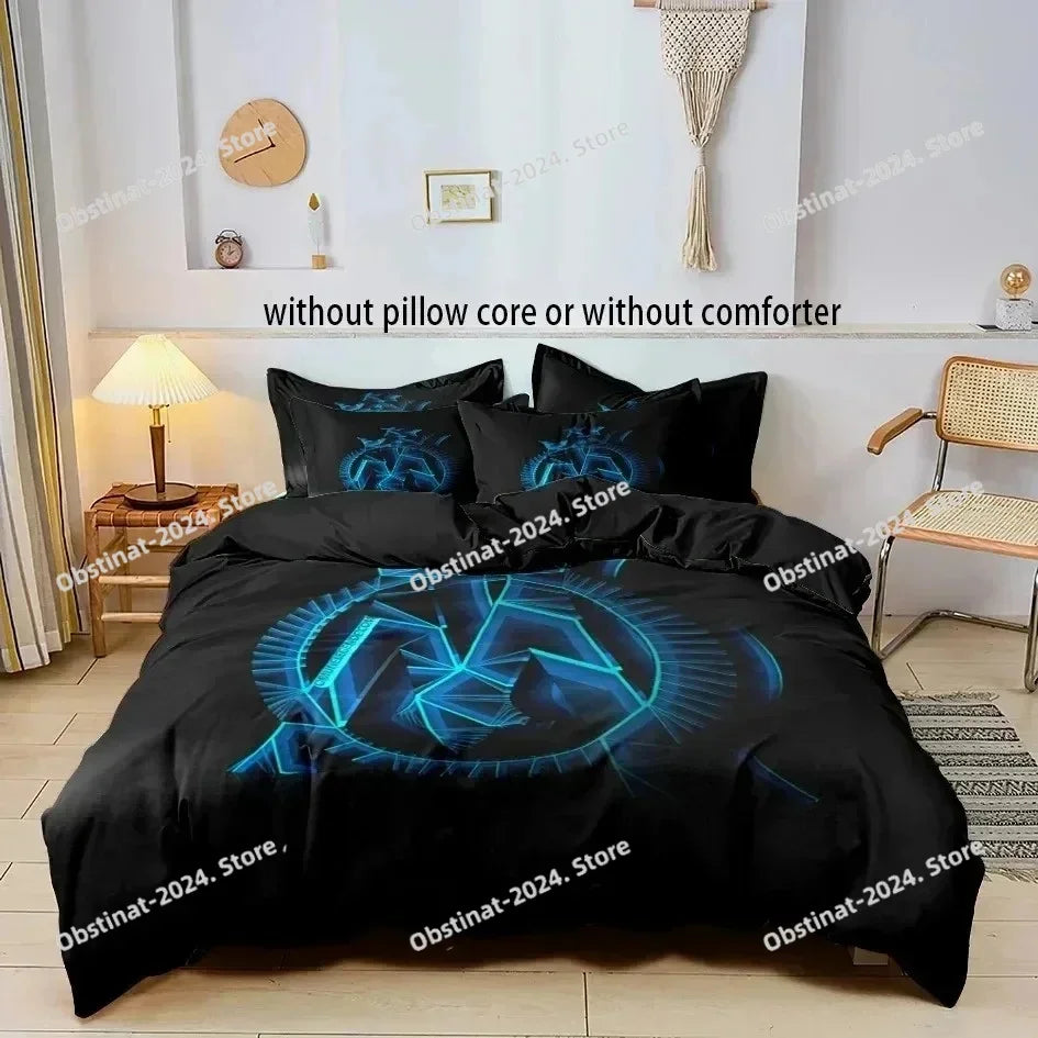 M-marseille Fashion Digital printed Bedding set for Adult and boys bedroom，Duvetcover Pillowcase Double bed full size