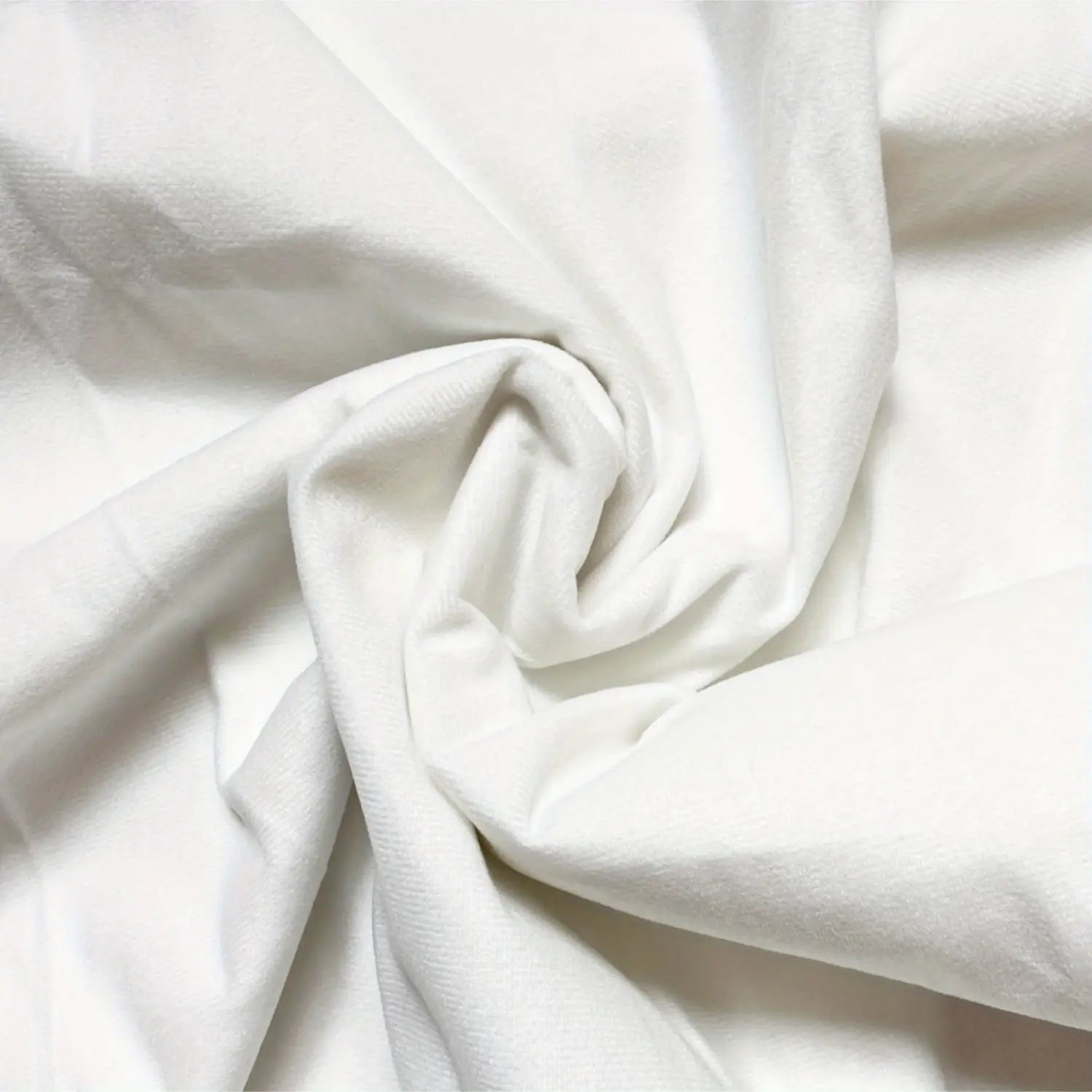 white cotton fabric with a soft slightly textured surface and gentle folds featured in boho geometric throw pillow covers set of 4