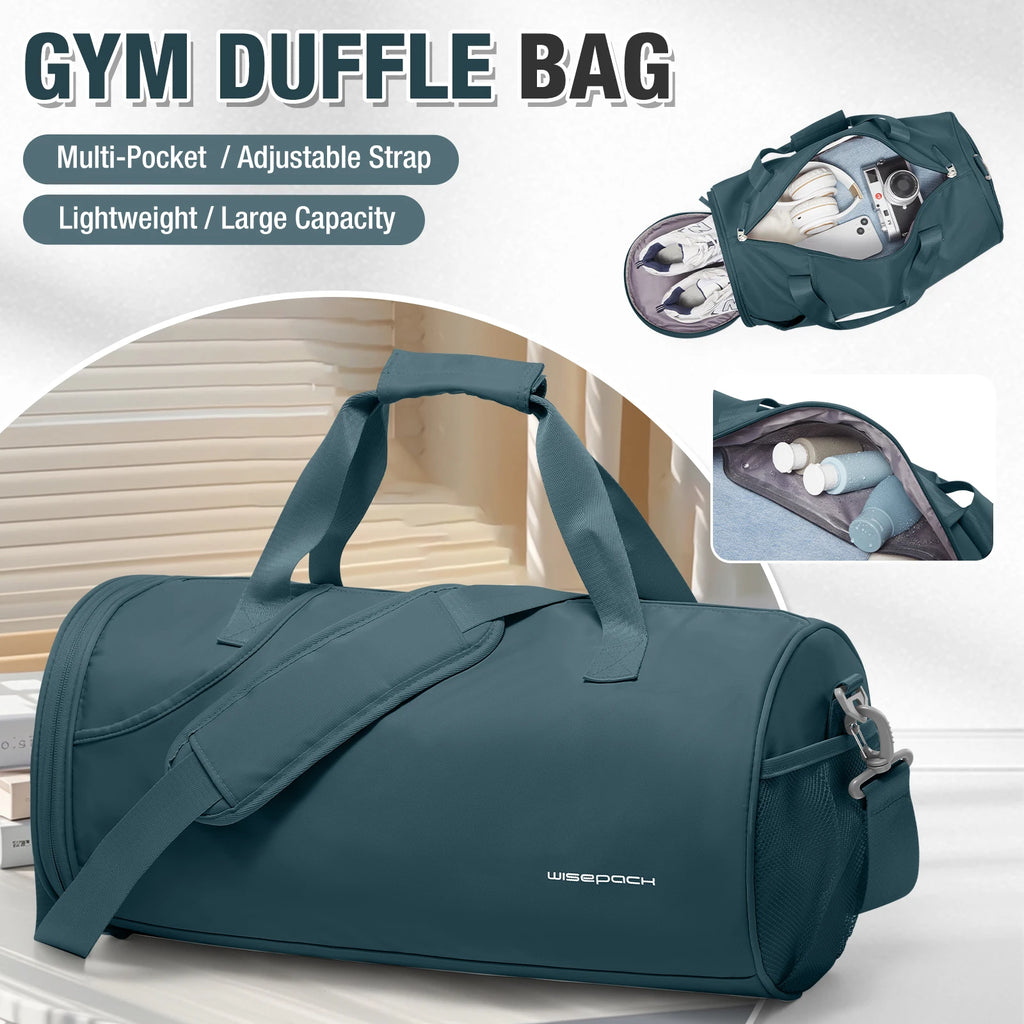Women Men Gym Bag Sports Bag - Fitness Bags with Wet Compartments, Sportsman Training Gym Bag,Travel Duffle Bag, Travel Bag