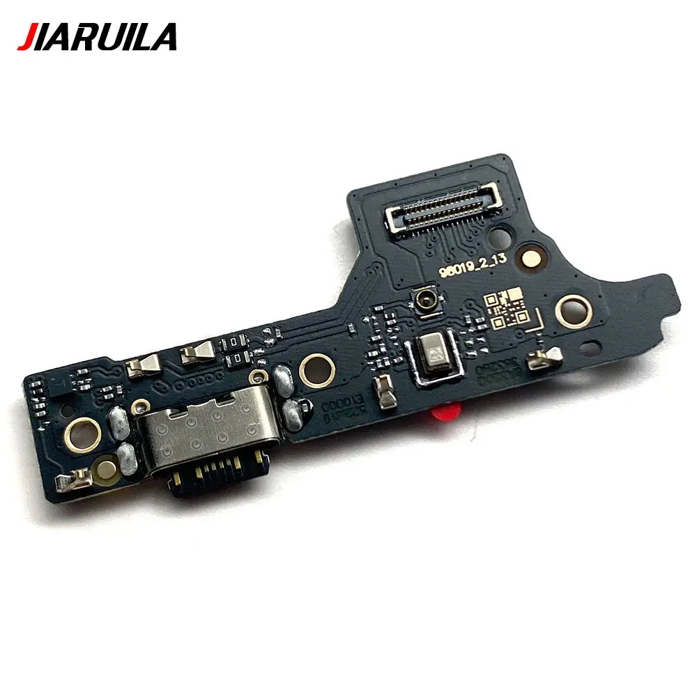 Schwarze Jiaruila-USB-C-Ladeanschlussplatine mit metallischen Kontakten und Leiterbahnen für das USB-Lade-Flexkabel, kompatibel mit der Xiaomi-Redmi-Serie, einschließlich Schutzzeit gemäß China Post.