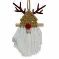 Bohemian Style Wall Decorative Tapestry Handwoven Deer Macrame Wall Hanging Wall Art Tassel Cotton Rope Tapestry Room Decor