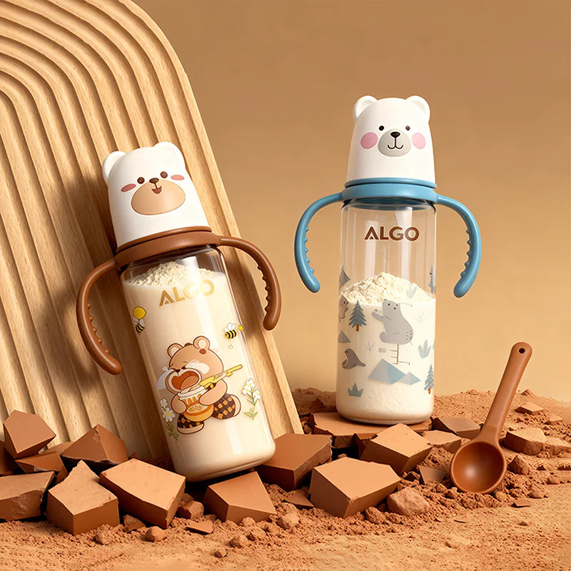240ml Baby Bottle with Handle, Easy to Clean, Feeding Accessory for Children, Suitable for Various Occasions