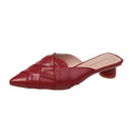 Women's Slippers And Ladies Sandals Leather Job Shoes Pointed Toe Mules Slides Sexy With Premium New Style High Quality 39