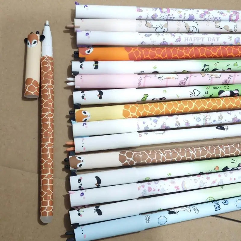 6/8/10 Pcs Cute Writing Tools Animal-shaped Erasable Pens For Journaling Writing Office Supplies Gift Ideas Office Stationery