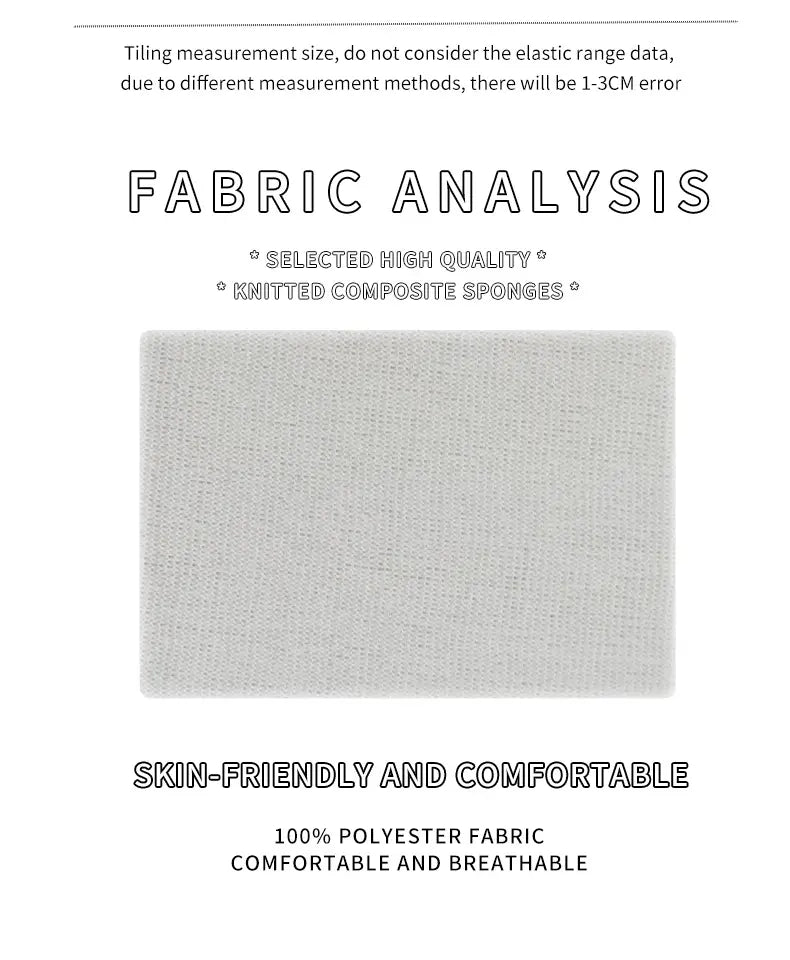 a light gray knitted composite sponge made of 100 percent polyester fabric designed for skin-friendly comfort and breathability in a skull costume party cosplay outfit