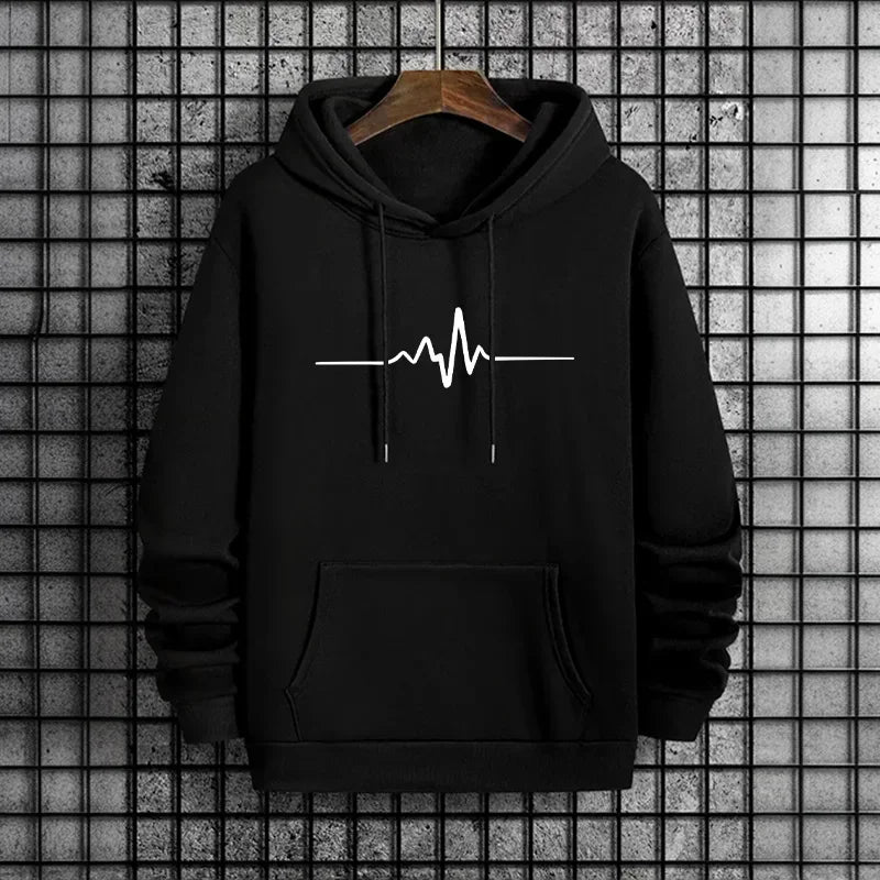 2026 New Men Hoodies Sporty Casual Sweatshirt Male Fashion Warm Pullover Hooded Outwear Streetwear Top Winter Warm Essentials