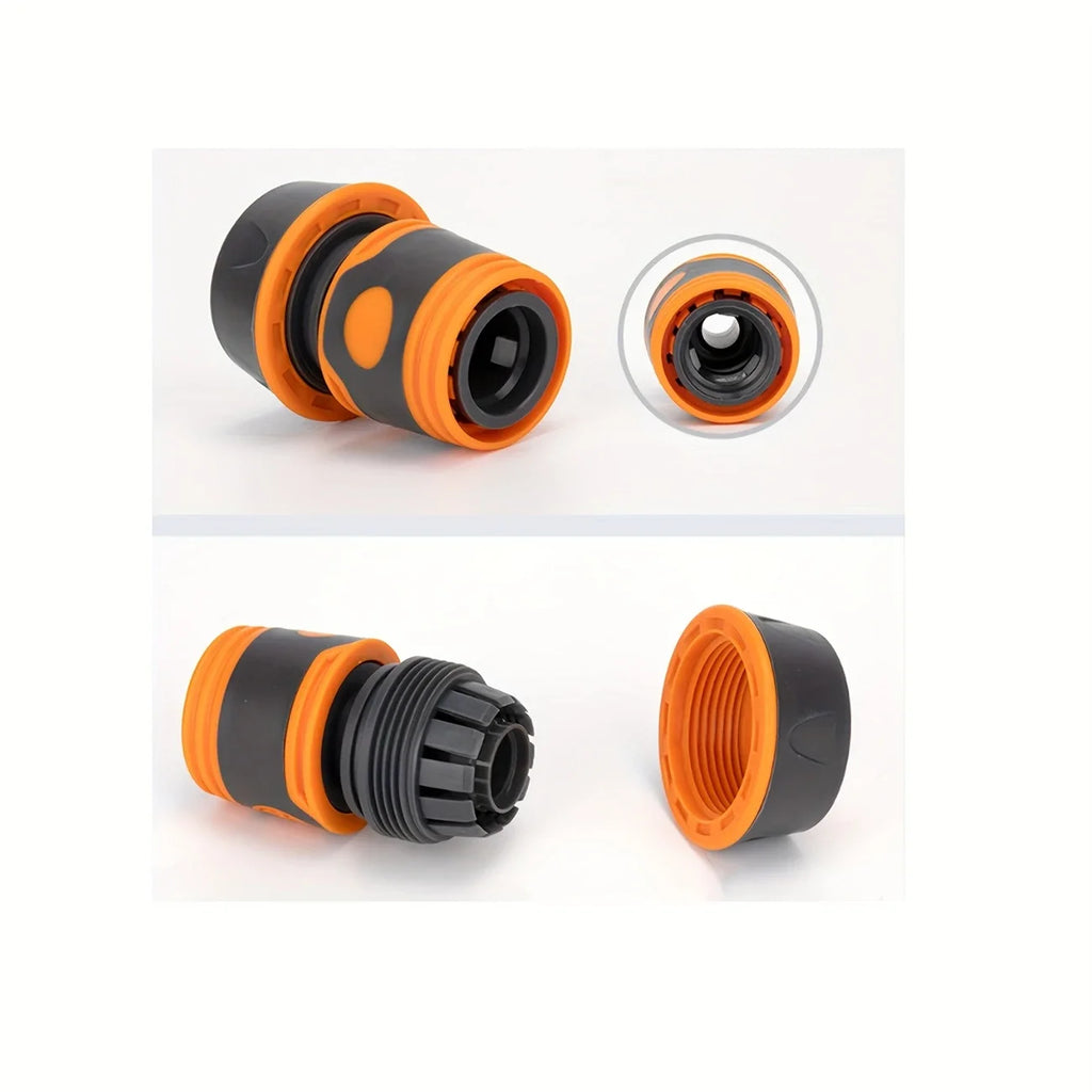 6-Pack Garden Hose Quick Connect Adapters - 3/4" (19mm) Heavy Duty Plastic Fittings for Lawn Care & Gardening Tools