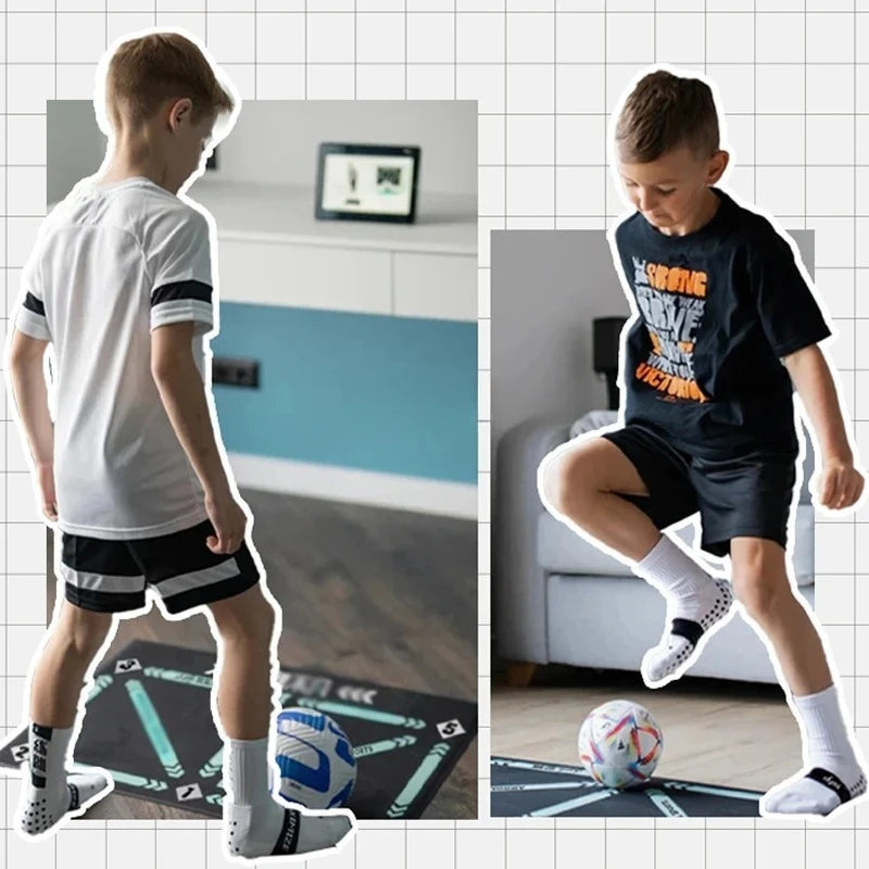 Football Training Mat 90cm Durable Non Slip Foldable Ball Control Step Carpet Indoor Soundproof Fitness Mat Training