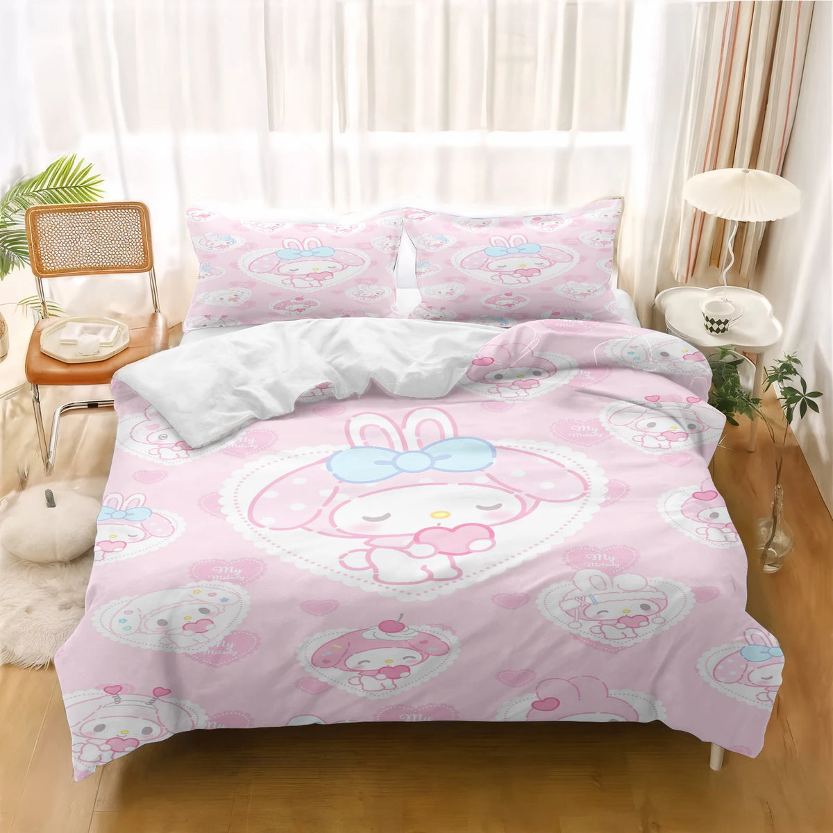 Bedding Set My Melody Duvet Cover Teen Bedroom 100% Polyester Decor Ultra Soft Comfortable Children Room New Various Size