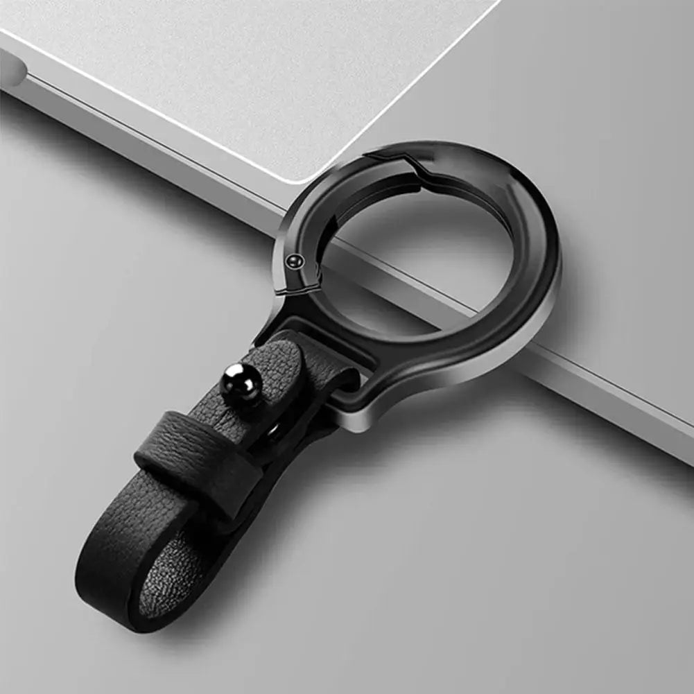 New Leather Keychains Waist Belt Buckle Carabiner Car Pendant Key Chains Rings For Men Women Keyring Jewelry