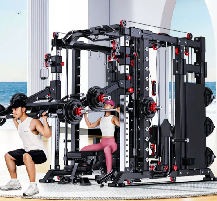 Comprehensive Training Equipment  Fitness Equipment Integrated Set Combination Squat Rack Multifunctional Gantry Smith