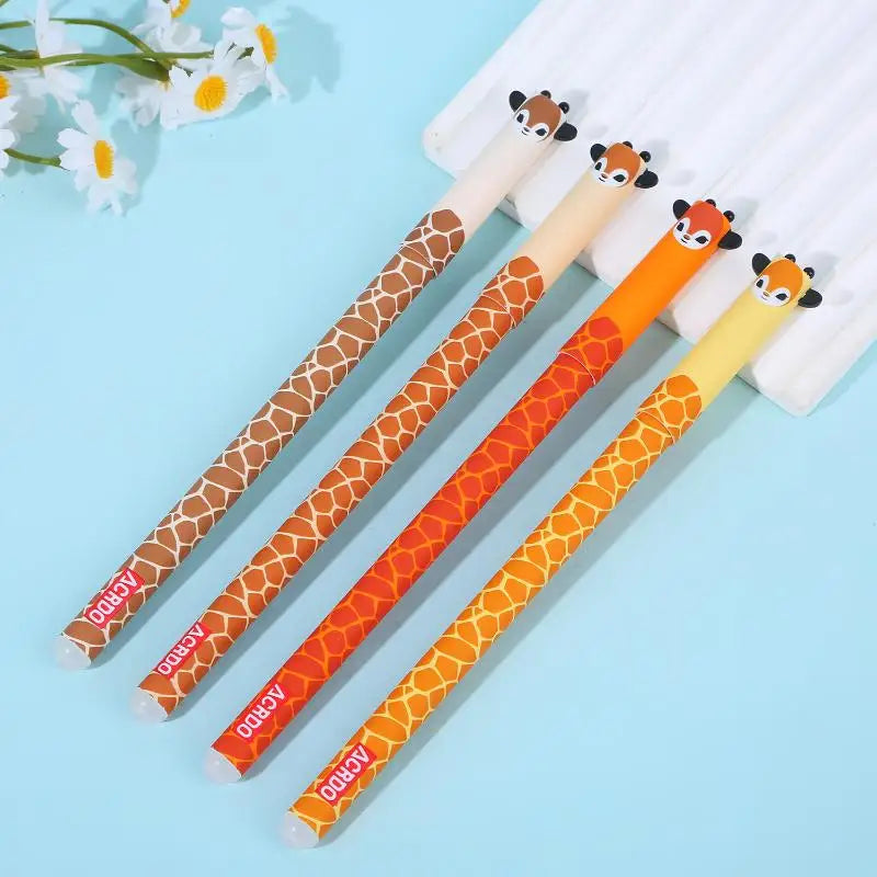 6/8/10 Pcs Cute Writing Tools Animal-shaped Erasable Pens For Journaling Writing Office Supplies Gift Ideas Office Stationery
