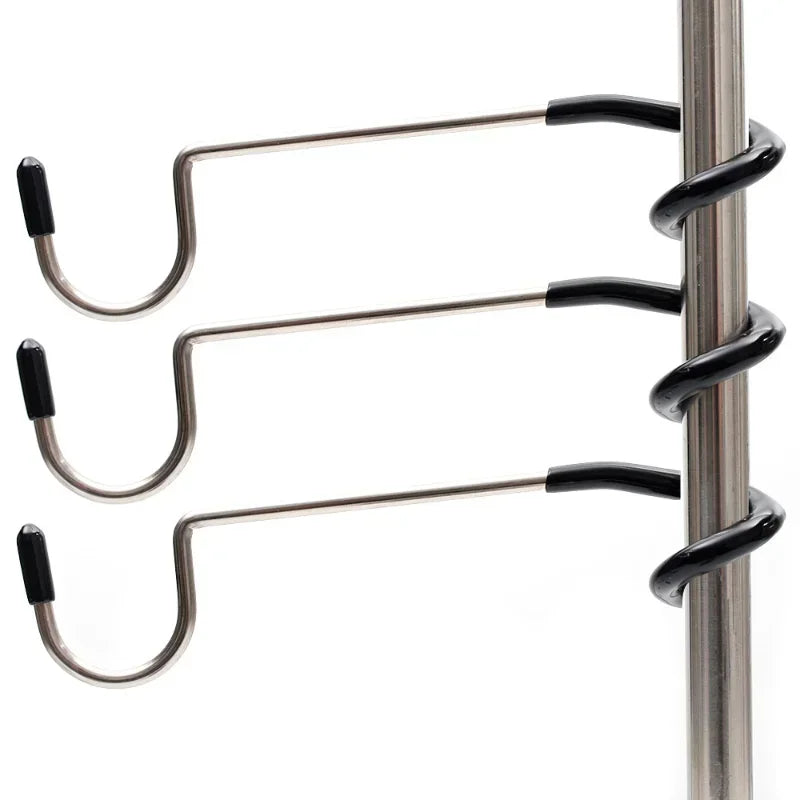 Camping Pole Hook 2Pcs Heavy Duty Adjustable Easy Setup for Outdoor Garden Camping Hiking Gear