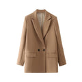 HXAO Blazer Woman Black Beige Khaki Blue Green Gray Women coat Fashion Office Wear Women's Blazers Jacket Outerwears 2024