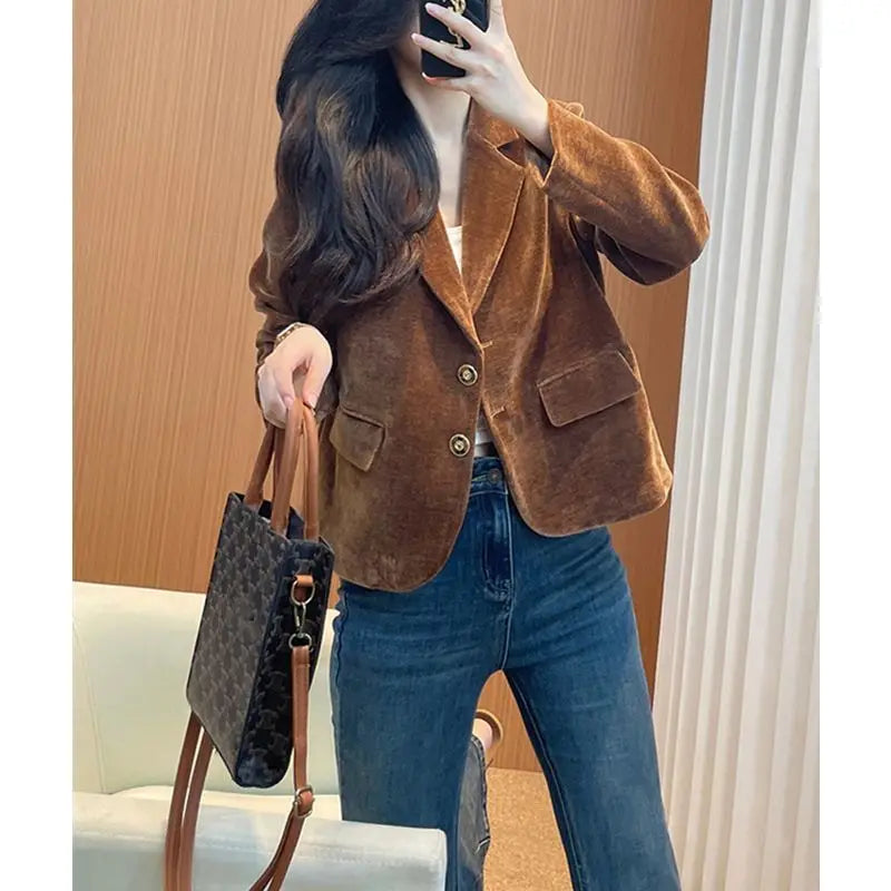 Blazer Women's 2026 Spring and Autumn Slim Top Short Suit