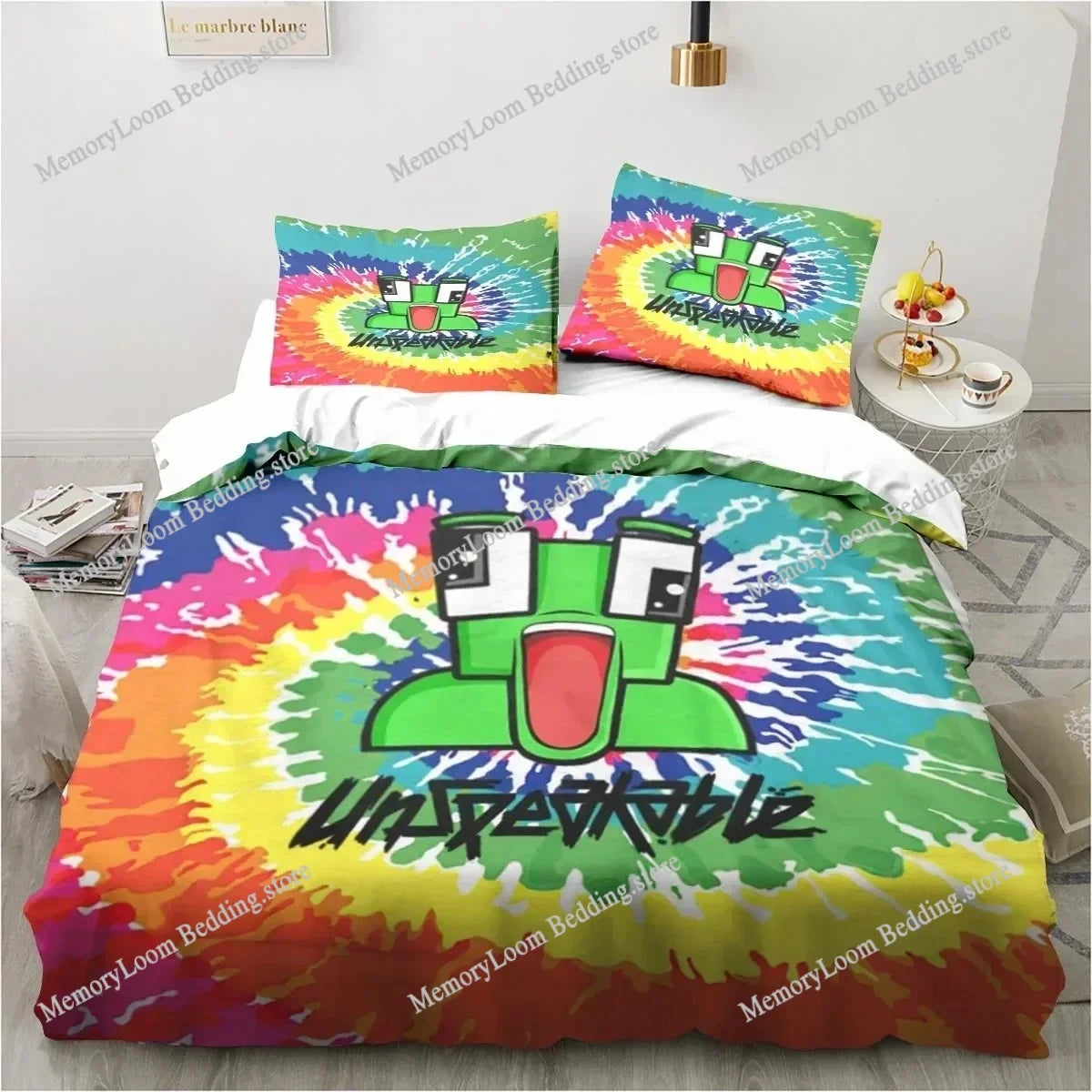 Cartoon Funny Play Unspeak.able Bedding Set Bedroom Soft Bedspreads for Bed Comefortable Duvet Cover Quilt and Pillowcase