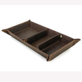 Genuine Leather Desktop Tray Organizer 3 Compartments Durable For Key Jewelry Cosmetic Storage Box Folding Home Decoration