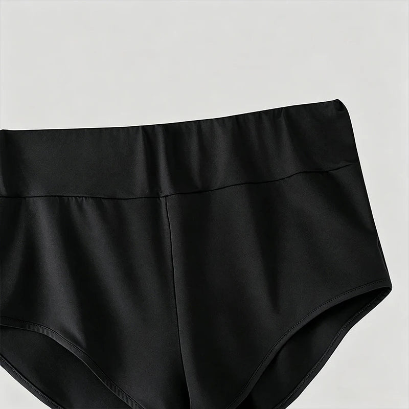 Men High Waist Stretch Sport Briefs Tight Hip Lifting Workout Shorts Quick Dry Fitness Running Athletic Underwear Bottoms S-2XL