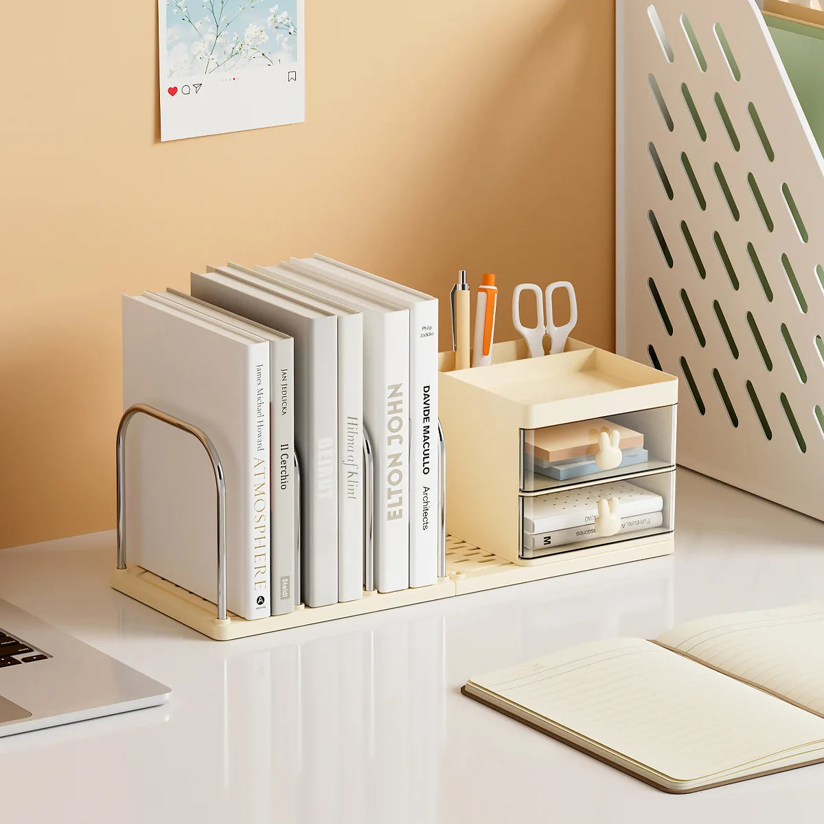 Desktop Book Organizer File Holder Bookend StorageBox Office Student Stationery Books Documents Sorting Rack Home Study Supplies