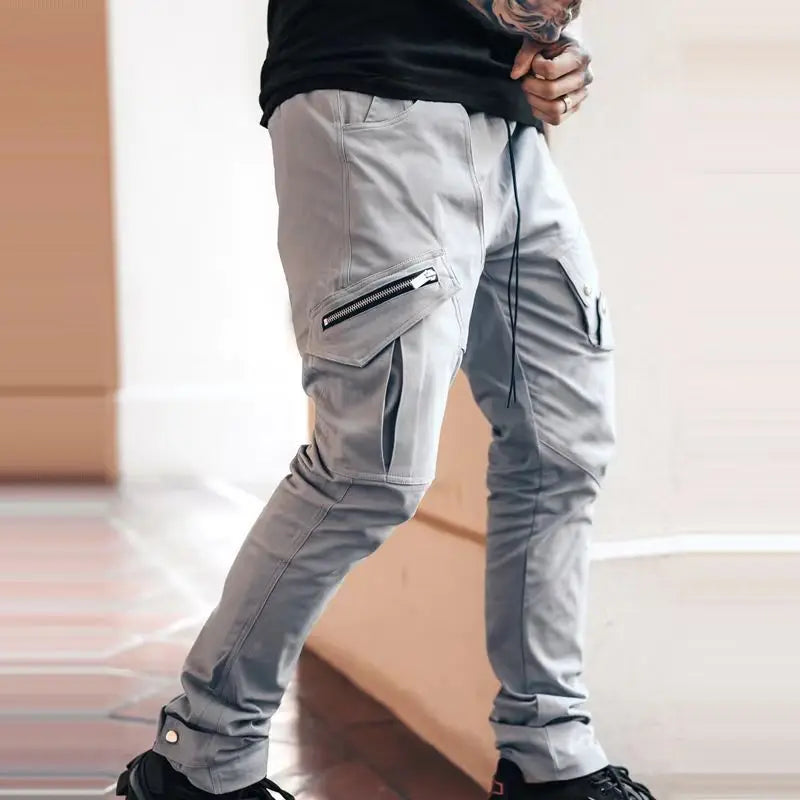 Outdoor Track Sweatpants Mens Open Crotch Casual Loose Plus Size Cargo Trousers Tactical Overalls Men Clothing Sex Streetwear