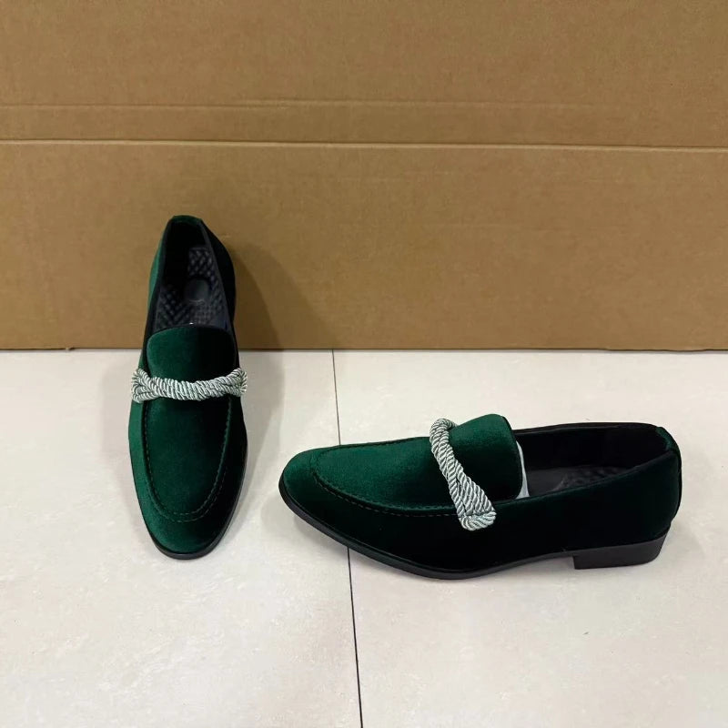Shoes for Men Suede Fashion Moccasin Business Casual Shoe Plus Size Comfortable Non Slip Loafers Luxury 2026 New Men Dress Shoes