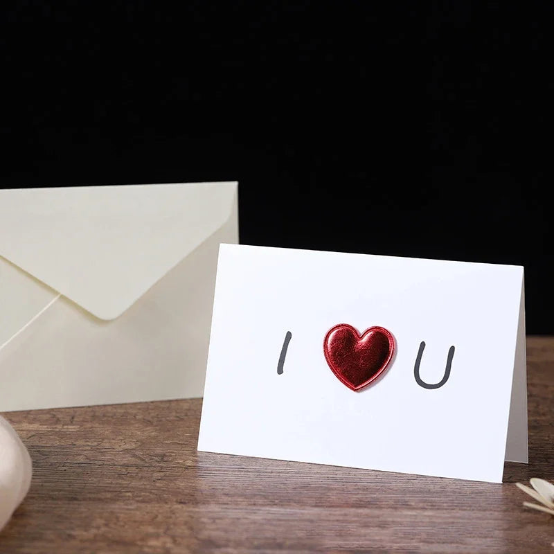 5/10Pcs Valentines Day Gift Card Love Postcard Greeting Card Wedding Invitation Thank You Cards Anniversary Birthday Party Decor