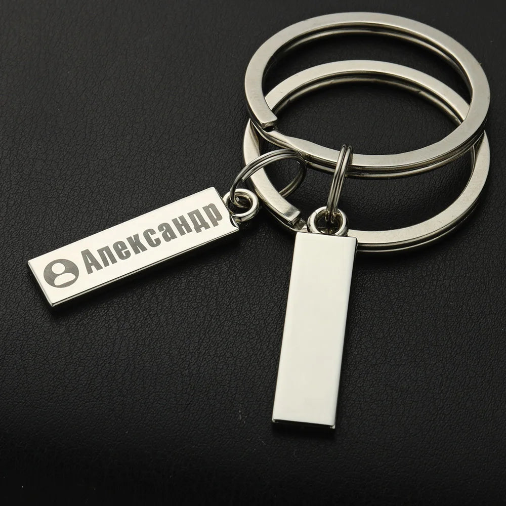 Small Size Anti-lost Keychain Personalized Customized Keyring  For Car Name Number For Men Women Gift  Key Chain P021