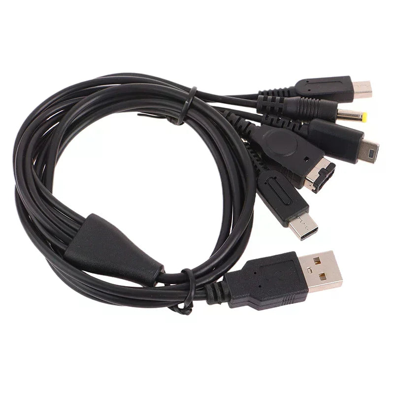 DIY Accessories 5 In 1 Charging Cable For  Wii U/ NEW 3DSXL/NEW 3DS/NDS LITE SP//GBA SP Charging Cord
