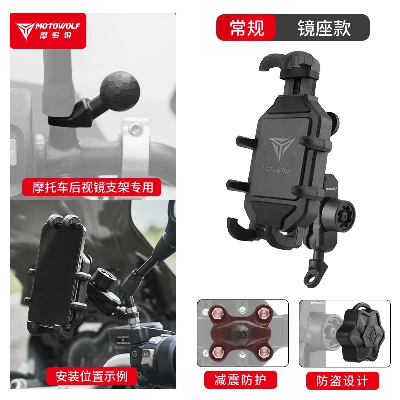 Motorcycle Wireless Charging Phone Holder Cradle Moto Support Cellphone Suporte Celular Motos Handlebar Mount biker Accessories