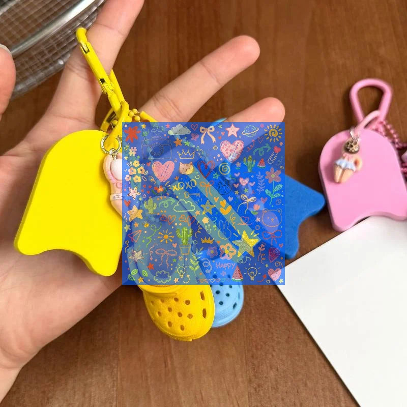 Cute Summer Beach Themed Keychains With Mini Clog Charm And Adorable Swimmer Pendant Perfect For Backpack Decoration Gifts