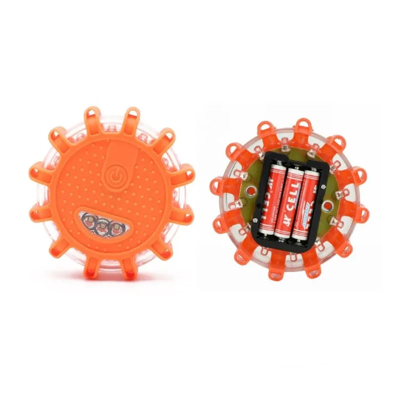 LED Road Flares Emergency Work Lights Disc Safety Flashing Roadside Magnetic Beacon Warning Light Traffic Help Flash Strobe Lamp