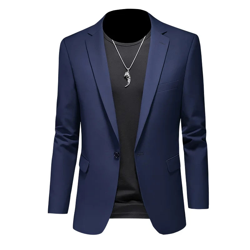 Mens Suit 2025 New Plus Size Slim Fit Single Breasted Blazer Professional Wedding Business Party Office Formal Jacket Coats
