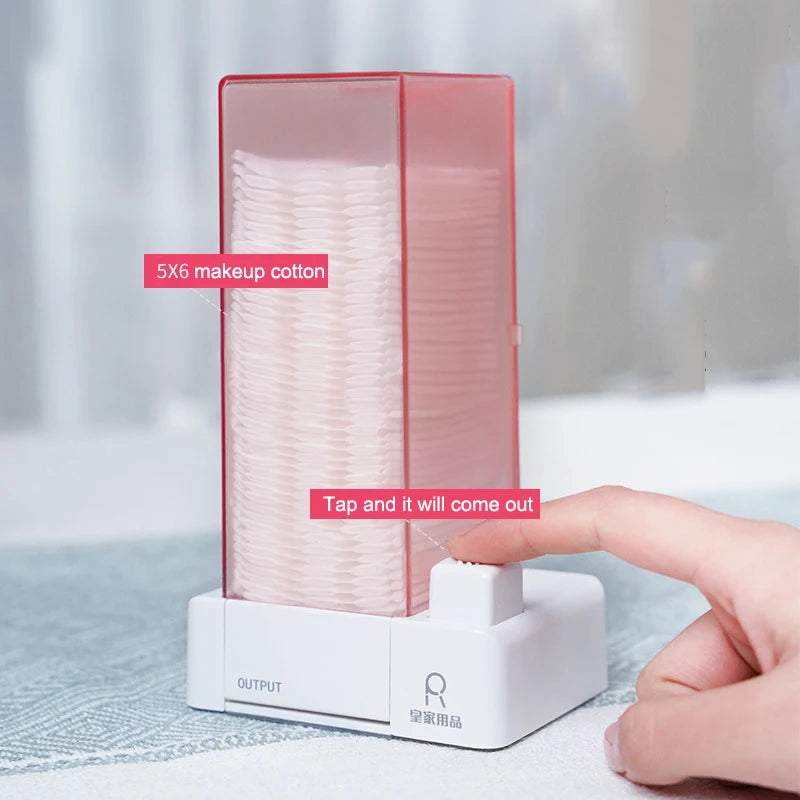 Automatic Cosmetic Cotton Box Press Type Dustproof Makeup Remover Cotton Pad Storage Dispenser Home Gadgets