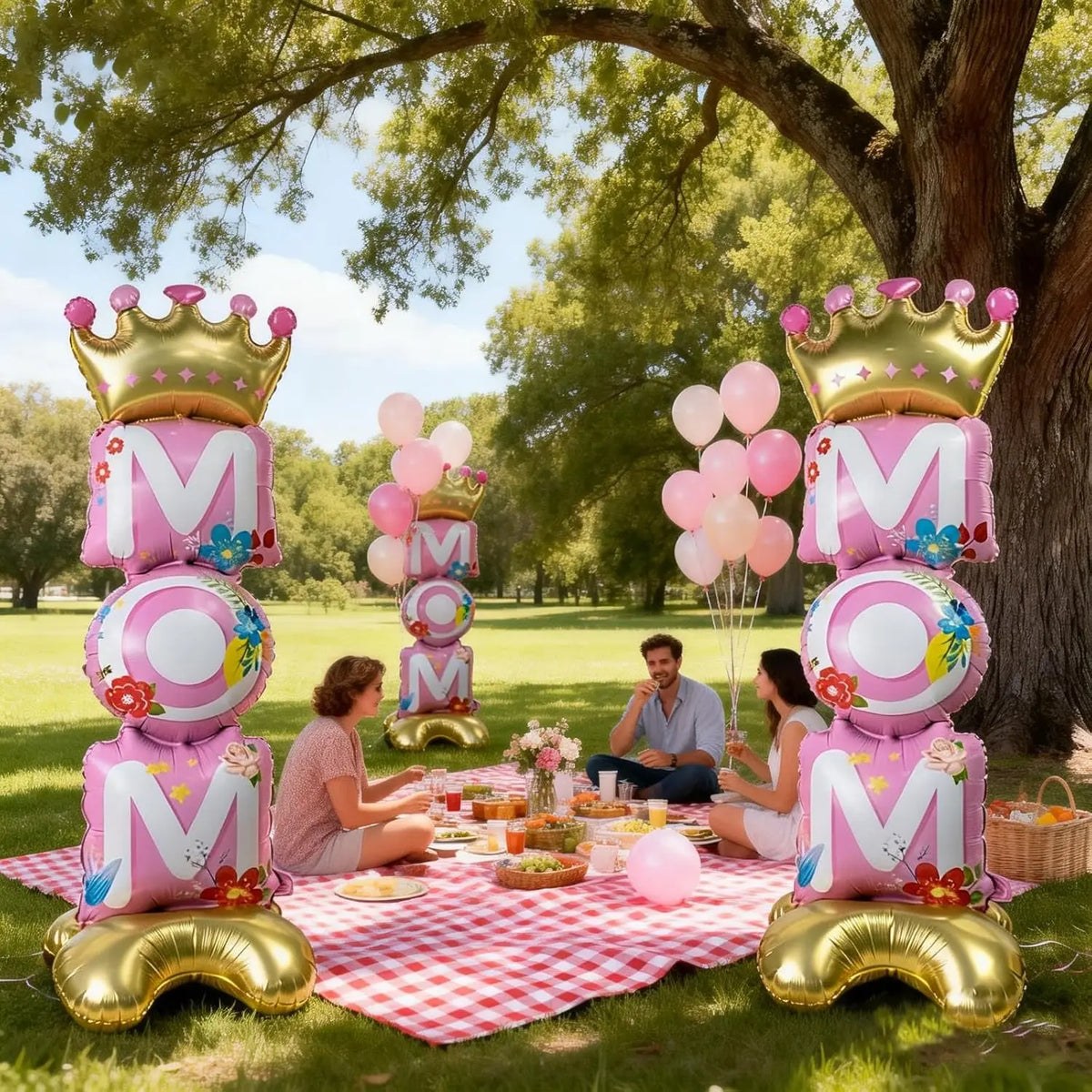 Mother Day Balloon Mom Standing Aluminum Balloon Happy Mother Day Foil Balloons Pink Great Mom Day Birthday Party Decoration