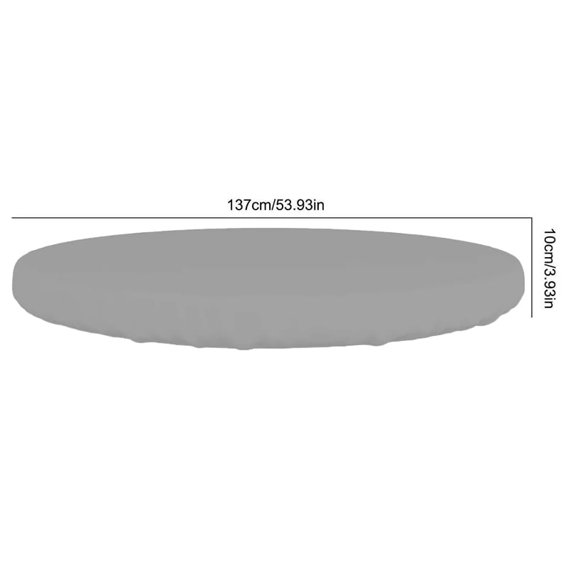 Funda para mesa de patio exterior ovalada impermeable en gris, diseñada para uso en jardín