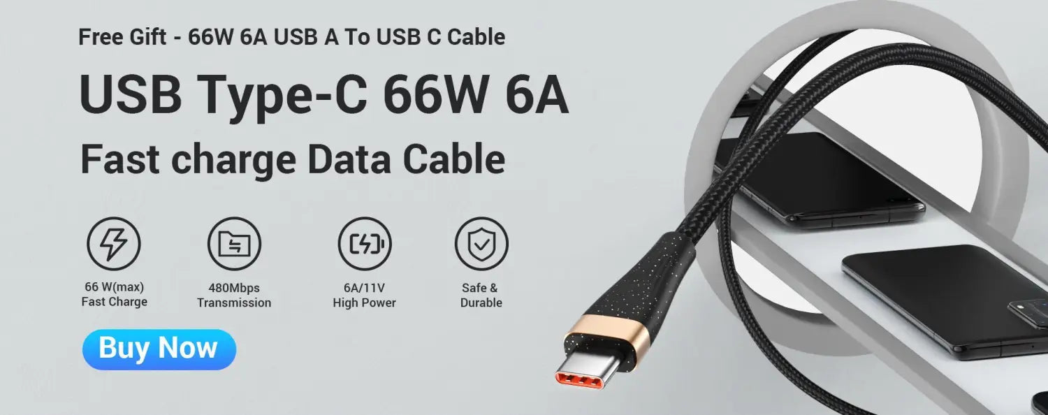 Câble USB Type-C vers USB-C noir tressé avec connecteurs plaqués or pour station de charge USB 8 ports 100 W avec charge sans fil, prenant en charge une sortie 5 V/3 A et jusqu’à 24 W maximum