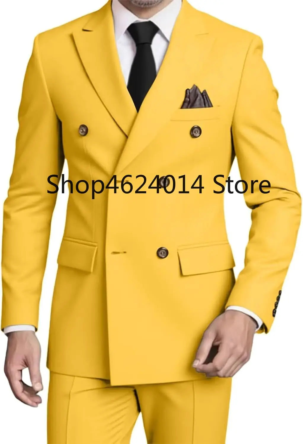 Suits for Men Slim Fit 2 Piece, Mens Double Breasted Suit Tuxedo for Men Wedding Business Prom Formal Suits