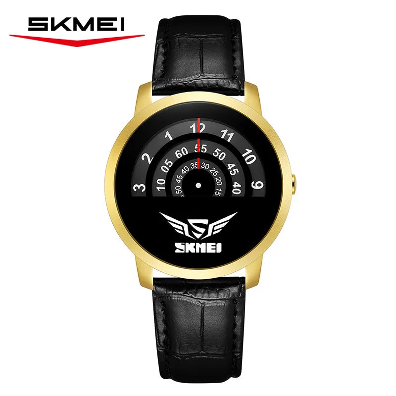 SKMEI 2677 Luxury Brand Fashion Wristwatches Male Clock Relogio Masculino Men's Quartz Watch Waterproof Steel /Leather Watches