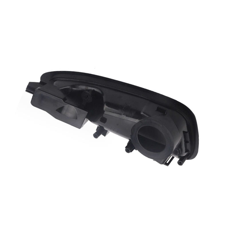 Black plastic front inner door handle cover for Seat Ibiza 2009 2012 shown from the back side.